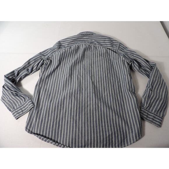 Eddie Bauer Mens Shirt XXLT Tall Oxford Blue White Stripe Classic Fit 90s Dad - Picture 12 of 12